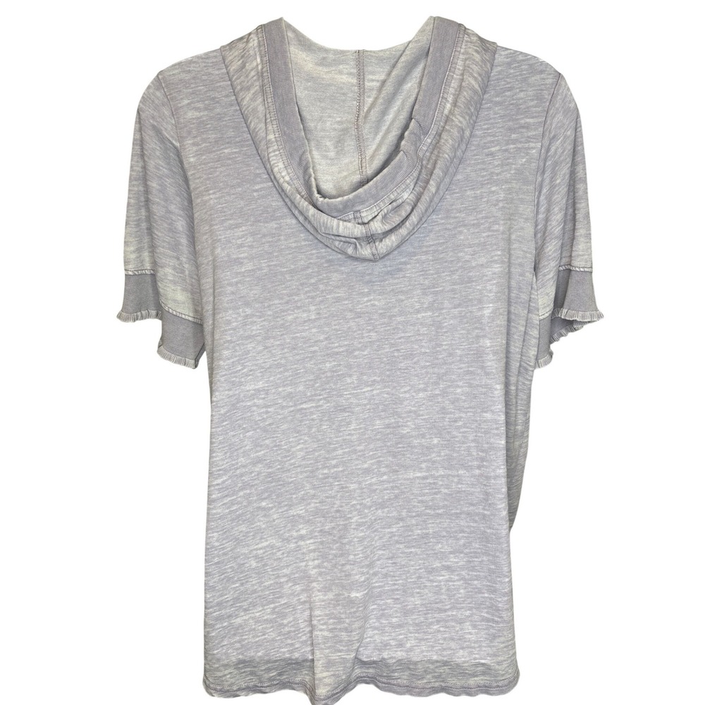 Jane and Delaney Womens Purple French Terry Short Sleeve Hoodie Sz 2X Cozystyle - Picture 2 of 10